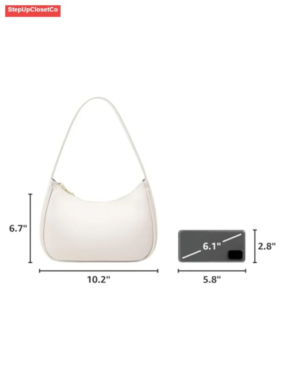 Women's Hobo Shoulder Bag PU Leather Zipper Purse Crossbody Tote